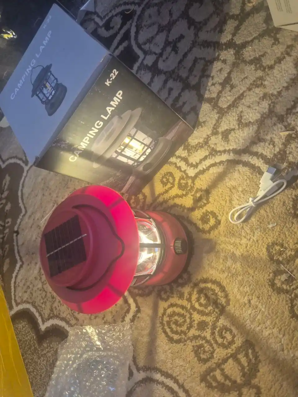 Camping Lamp K-22 kemping LED chirog‘i, yumshoq va iliq yorug‘lik