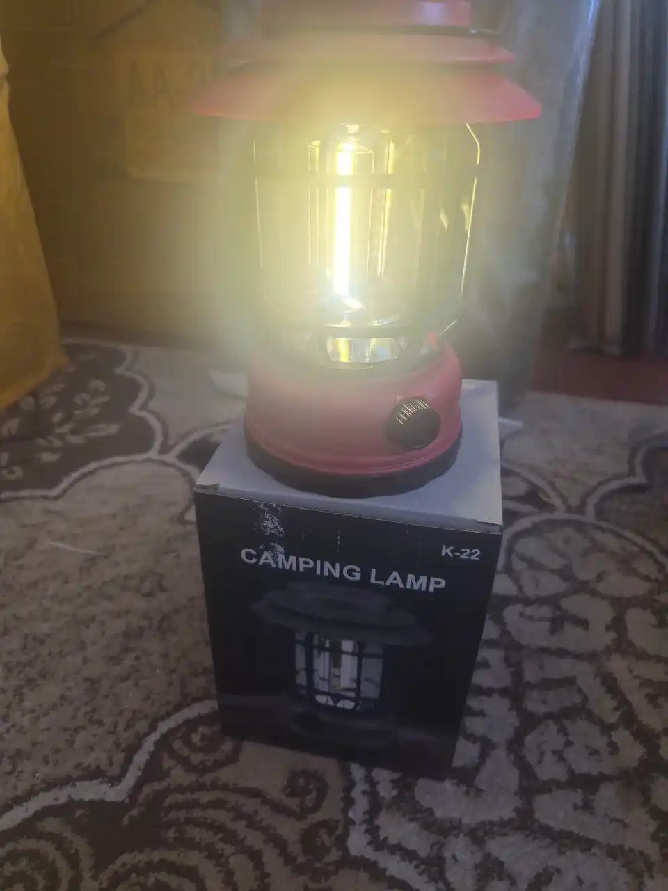 Camping Lamp K-22 kemping LED chirog‘i, yumshoq va iliq yorug‘lik