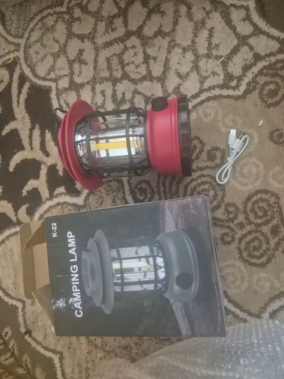Camping Lamp K-22 kemping LED chirog‘i, yumshoq va iliq yorug‘lik