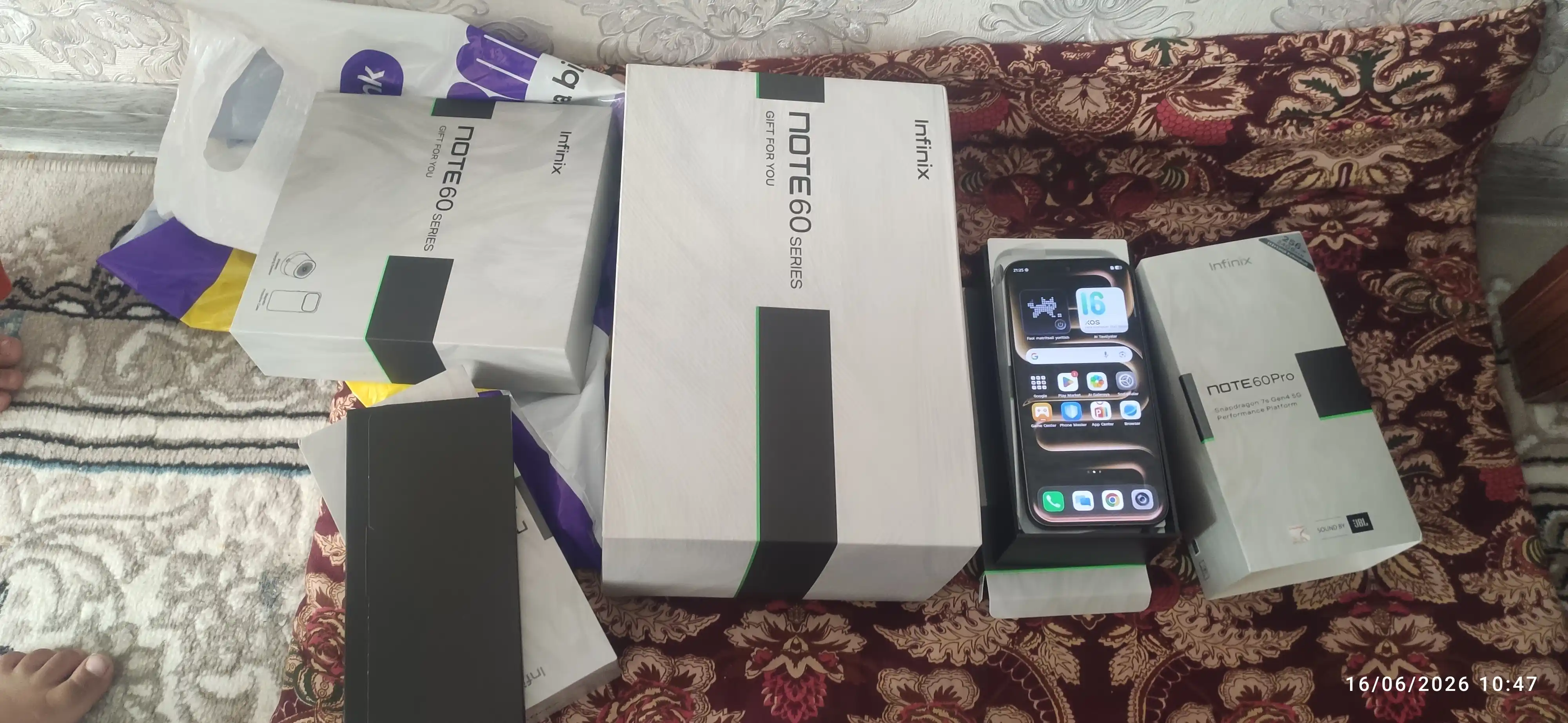 Smartfon Infinix NOTE 60 Pro 5G, 12/256 GB, Snapdragon 7s Gen 4, 6500 mAh, + mahsus sovg'a