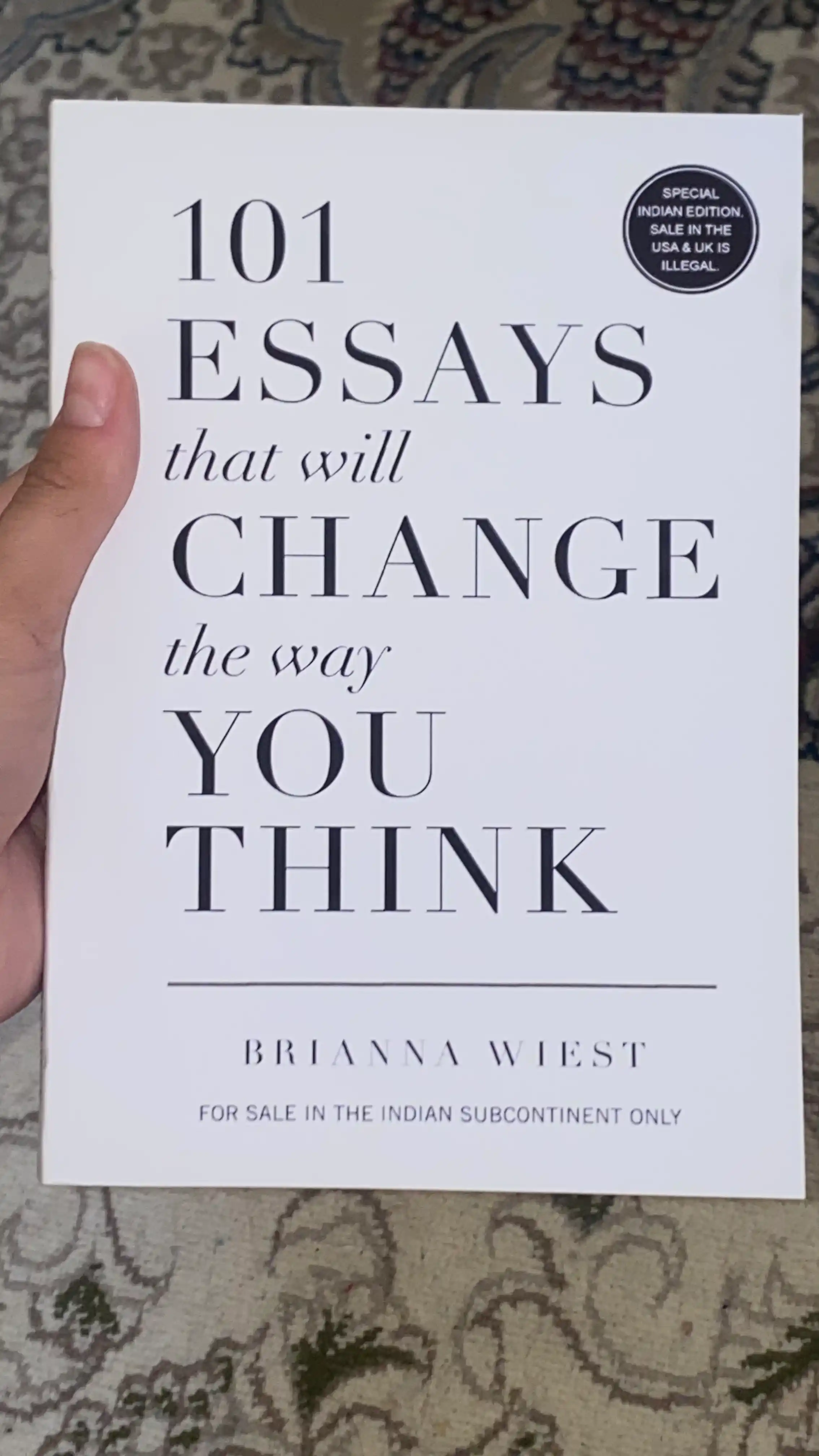 101 Essays That Will Change The Way You Think, Briana Wiest, ingliz tili
