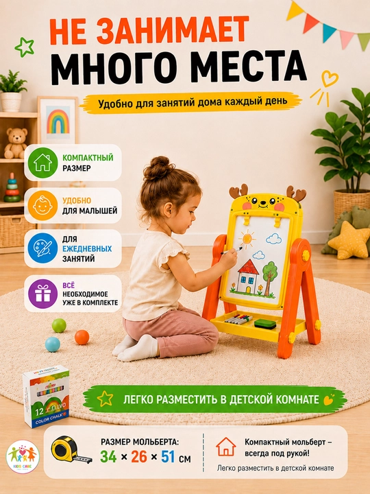 Доска для рисования магнитная. Мольберт