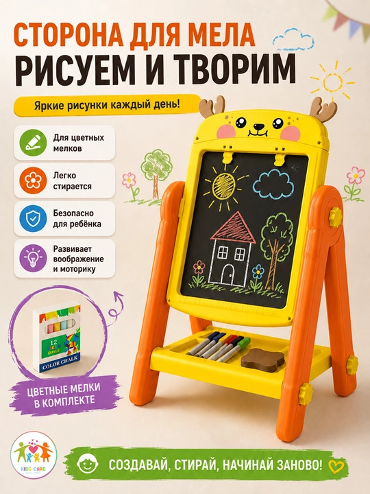 Доска для рисования магнитная. Мольберт