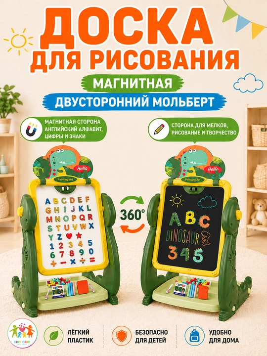 Доска для рисования магнитная. Мольберт - 