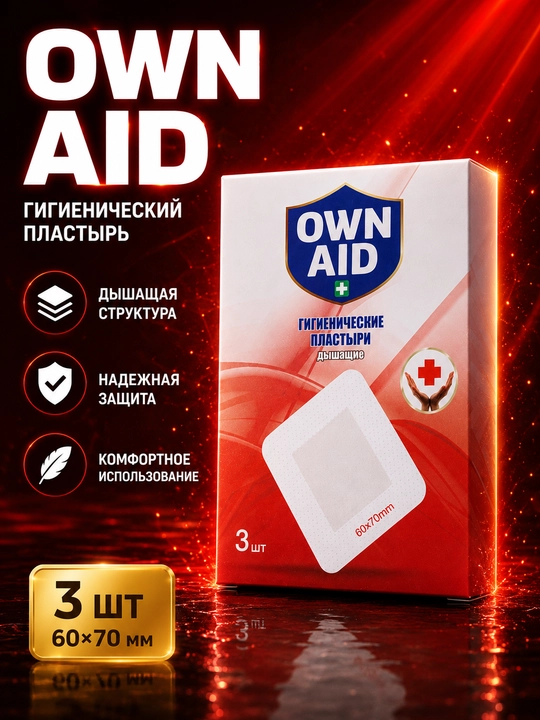 Gigienik plasterlar Own Aid, 3 dona, 60 * 70 mm