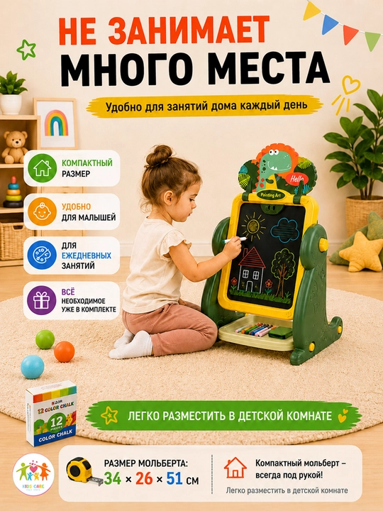 Доска для рисования магнитная. Мольберт