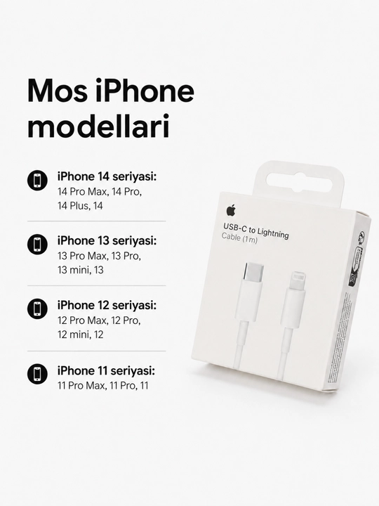 Кабель для iPhone USB-C to Lightning и USB-C to Type-C для зарядки