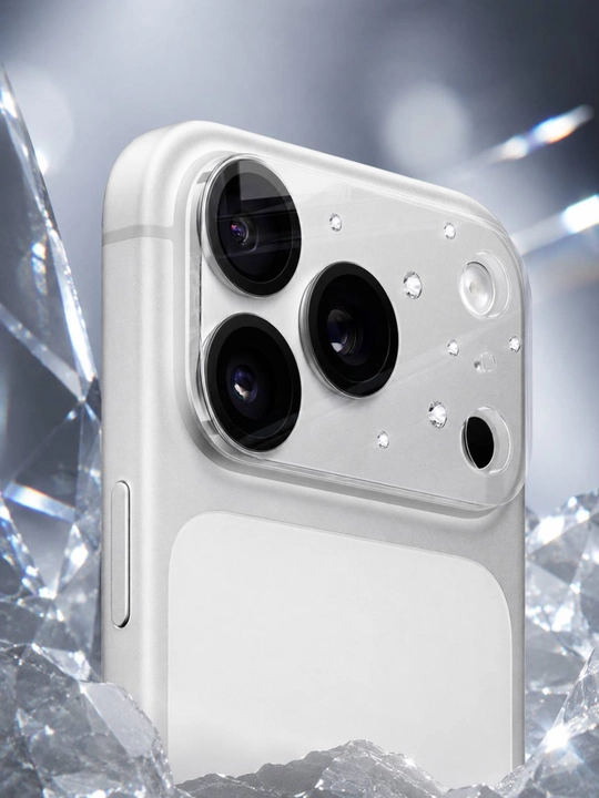IPhone uchun kamera himoya oynasi (Camera Glass), safir oyna, Swarovski kristallari bilan