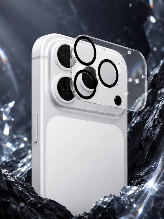IPhone uchun kamera himoya oynasi (Camera Glass), safir oyna, Swarovski kristallari bilan