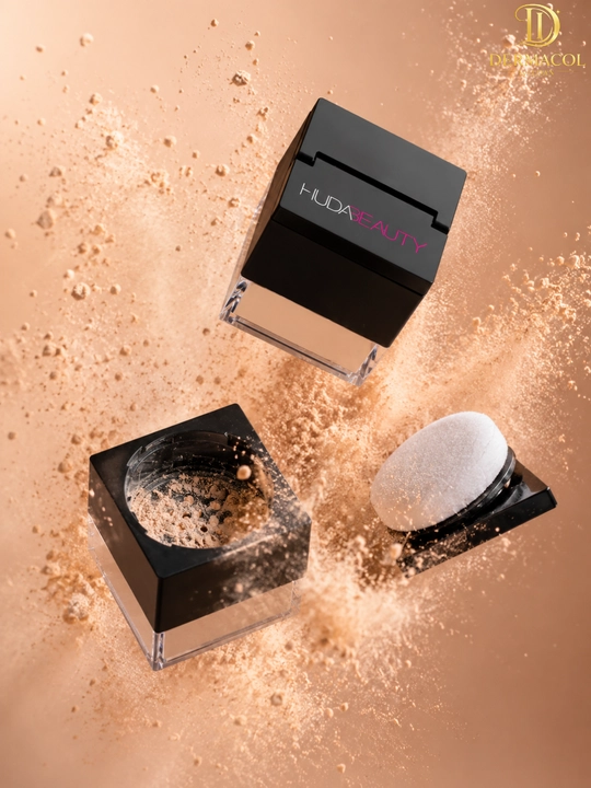 Yuzga mat finish beruvchi beyking kukunyuz pudrasi Huda Beauty Baby Bake Peach Pie