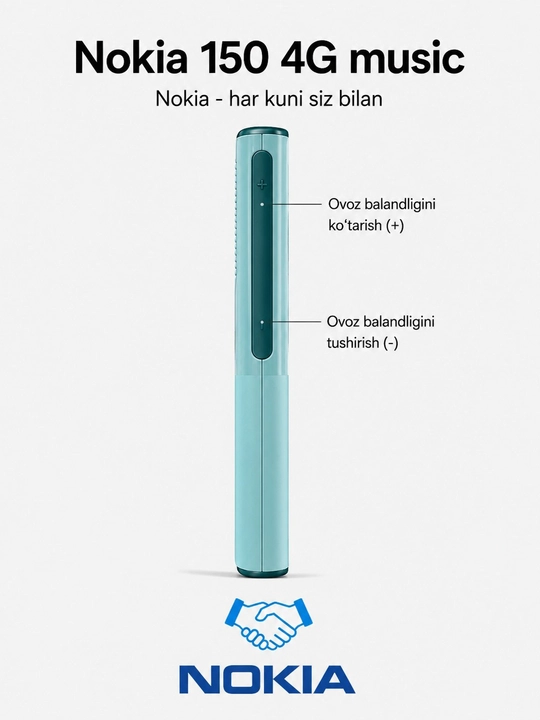 Nokia 150 4G Music мобильный телефон, 2 SIM-карты, Type-C, FM-радио. Батарея 2500 мАч