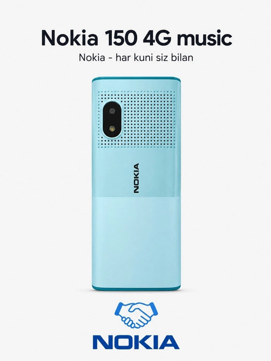 Nokia 150 4G Music мобильный телефон, 2 SIM-карты, Type-C, FM-радио. Батарея 2500 мАч