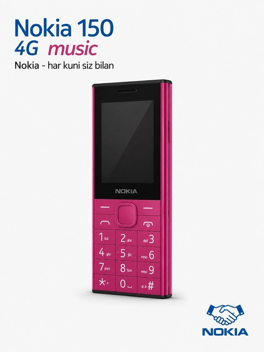 Nokia 150 4G Music мобильный телефон, 2 SIM-карты, Type-C, FM-радио. Батарея 2500 мАч