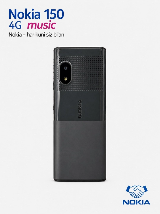 Nokia 150 4G Music mobil telefoni, 2 SIM, Type-C, FM radio. 2500 mAh batareka