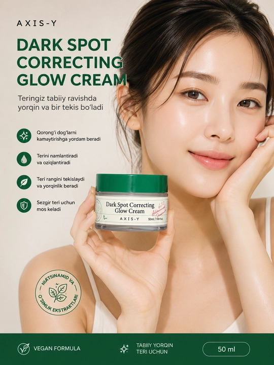 Осветляющий крем для сияния кожи AXIS-Y Dark Spot Correcting Glow Cream, 50 мл - 