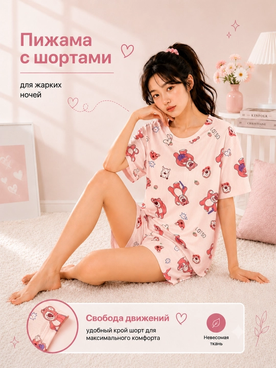 Женская пижама для сна и дома в, домашний комплект 4 в 1