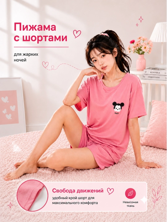 Женская пижама для сна и дома в, домашний комплект 4 в 1