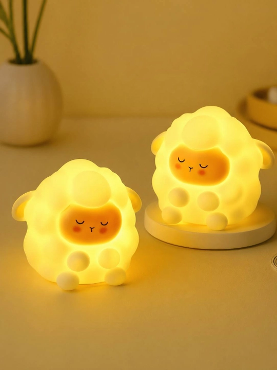 Детский силиконовый LED-ночник — мягкий светильник для сна и уюта