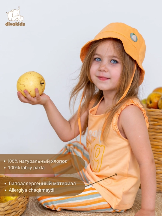 Футболка безрукавка для девочки divakids 100% хлопок