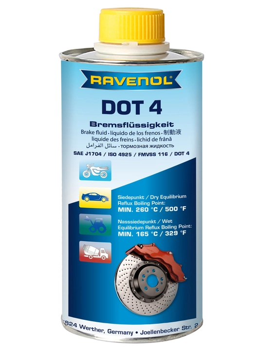 Тормозная жидкость RAVENOL DOT 4, 1 литр - 