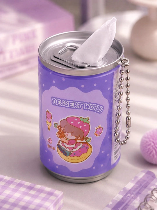 Влажные салфетки в банке-брелоке Dessert World, 30 шт