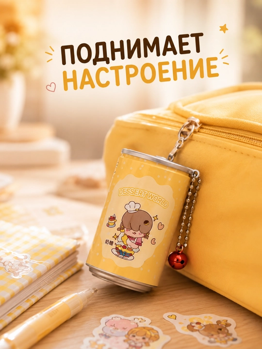 Влажные салфетки в банке-брелоке Dessert World, 30 шт