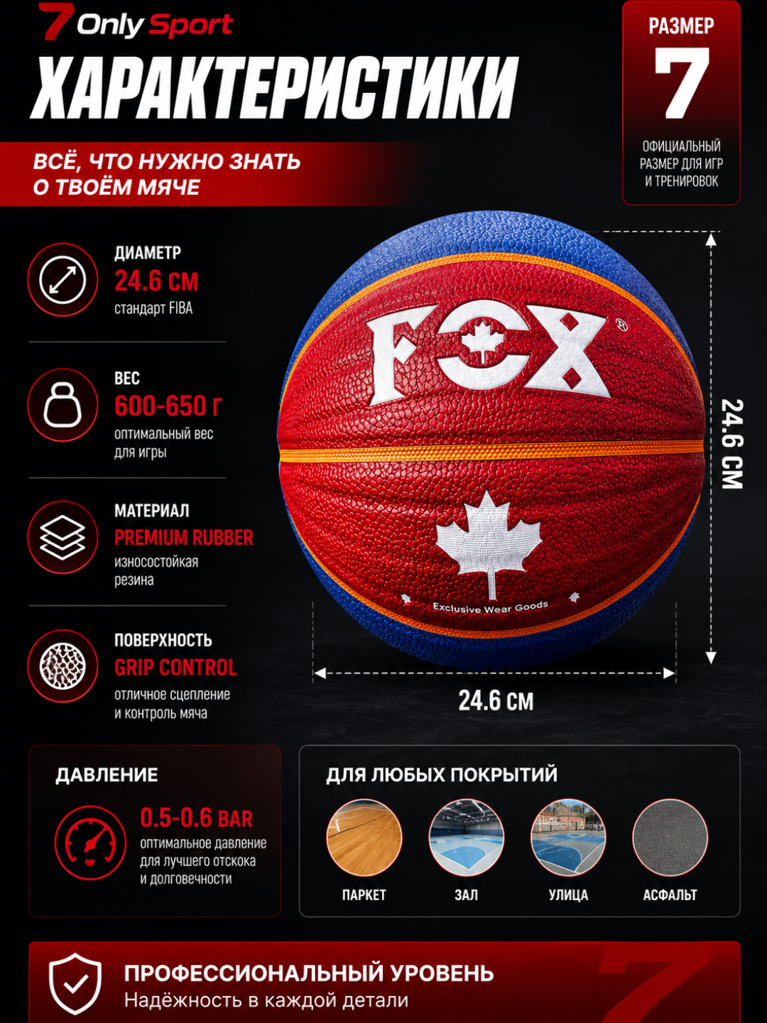 Basketbol to‘pi, 7 o‘lchamli
