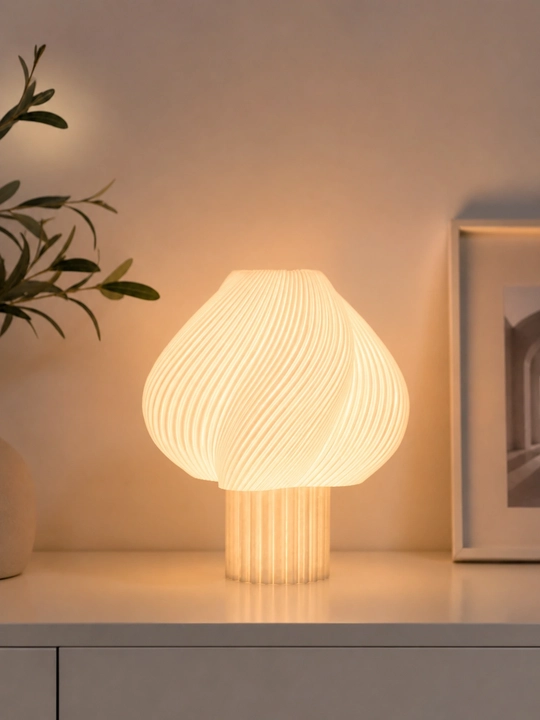 Soft Serve Lamp - dizaynerlik 3D printerda yaratilgan dekor chiroq