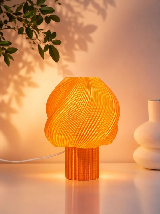Soft Serve Lamp - dizaynerlik 3D printerda yaratilgan dekor chiroq