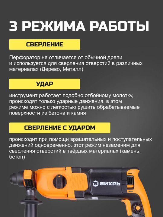 Перфоратор П-800к Вихрь арт. 72/3/6