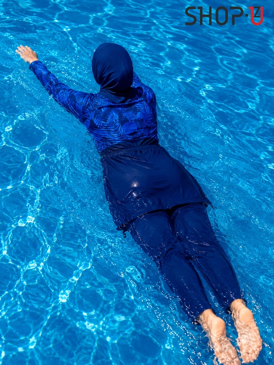 SCATO ayollar uchun musulmoncha suzish kiyimi, hijobli burkini, yopiq suzish kiyimi