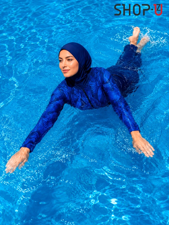 SCATO ayollar uchun musulmoncha suzish kiyimi, hijobli burkini, yopiq suzish kiyimi