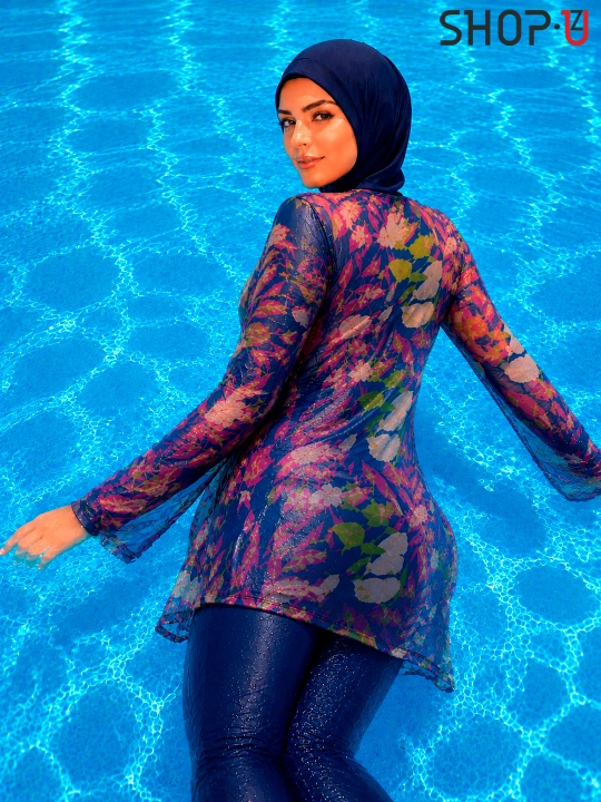 SCATO ayollar uchun musulmoncha suzish kiyimi, hijobli burkini, yopiq suzish kiyimi