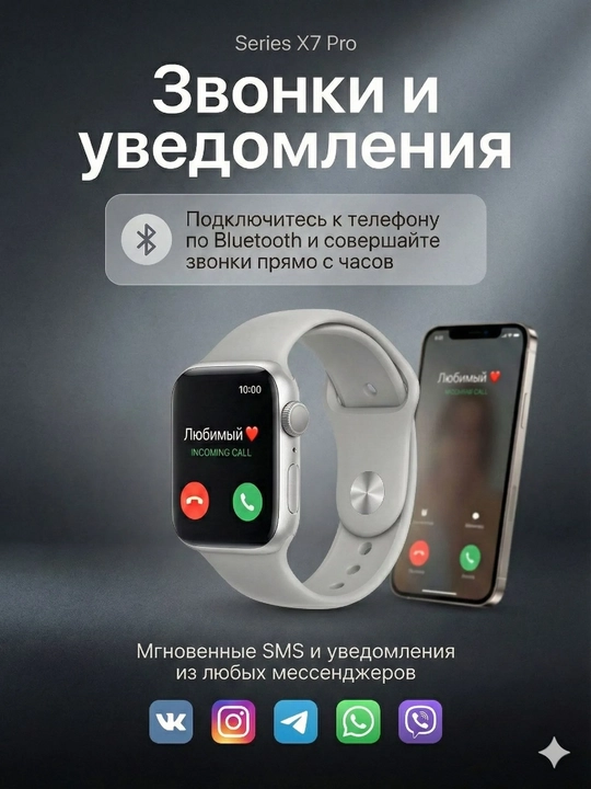 Aqlli soat Smart BIG T800 Pro Max, iOS, Android uchun, simsiz zaryadlash bilan, 45 mm
