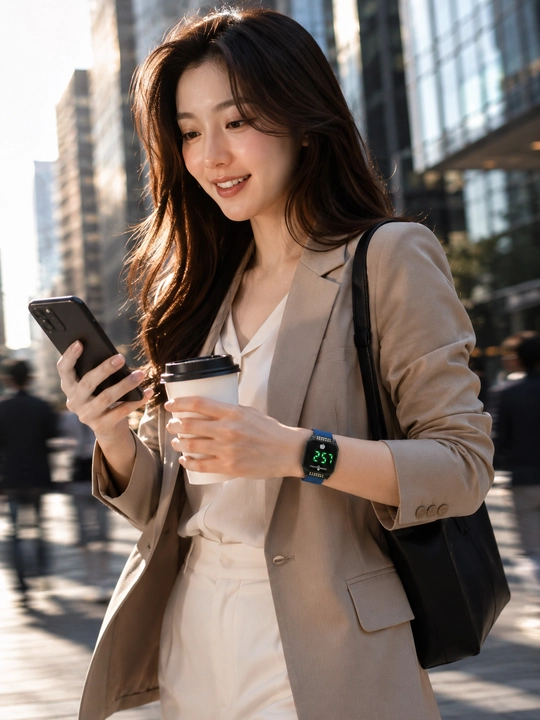 Soat ayollar uchun, sensorli elektron soat, Touch Watch LED, silikon tasmali