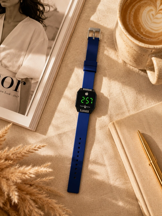 Soat ayollar uchun, sensorli elektron soat, Touch Watch LED, silikon tasmali