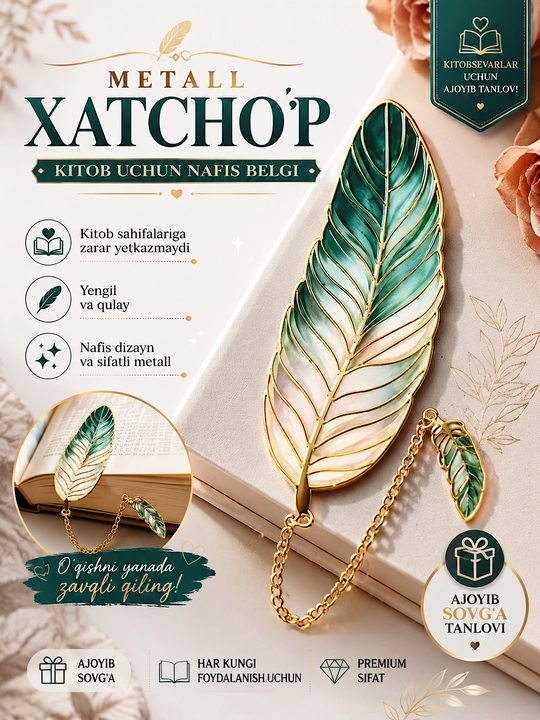 Kitob va qaydlar uchun xatcho‘plar - 