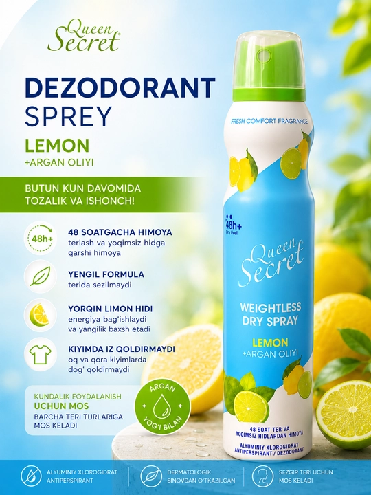QUEEN SECRET антиперспирант 200 ml