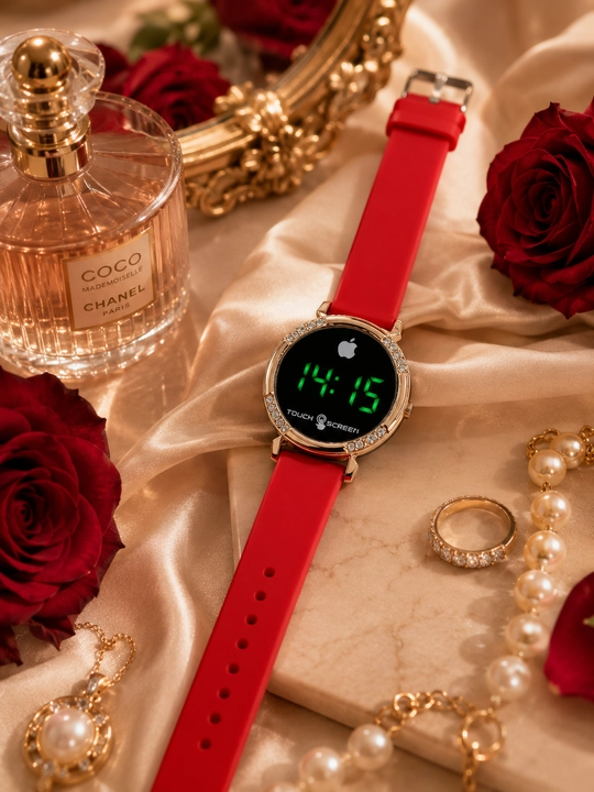 Часы женские, сенсорные, электронные, Touch Watch LED, силиконовый ремешок - 