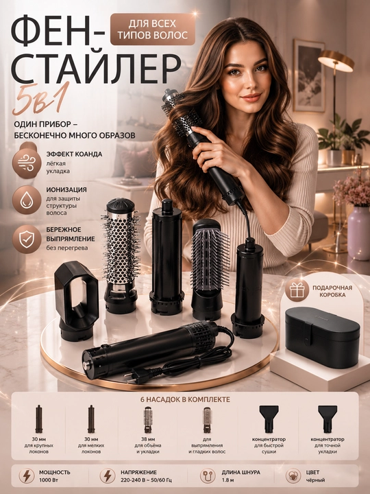 DYSON 5in1 qora ayollar uchun professional multistayler - 