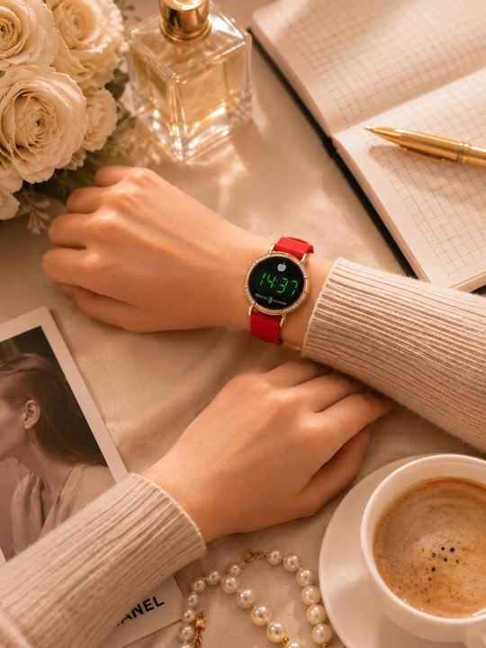 Soat ayollar uchun, sensorli elektron soat, Touch Watch LED, silikon tasmali