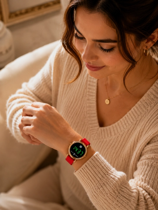 Soat ayollar uchun, sensorli elektron soat, Touch Watch LED, silikon tasmali