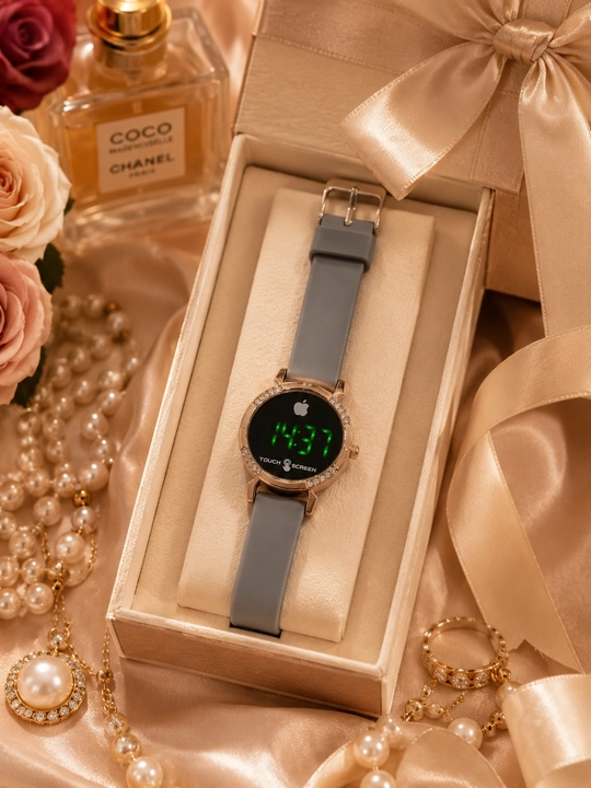 Soat ayollar uchun, sensorli elektron soat, Touch Watch LED, silikon tasmali