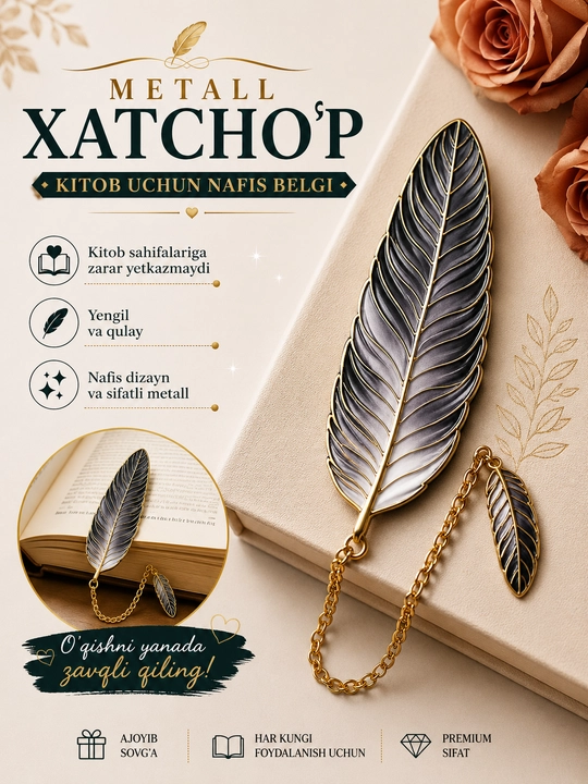Kitob va qaydlar uchun xatcho‘plar - 