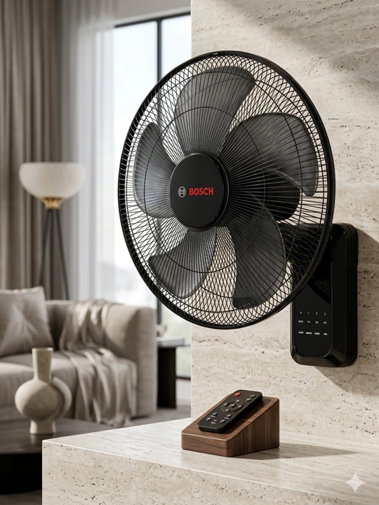 Настенный вентилятор Bosch с пультом управления, автоповорот, таймер 7.5 часов - 