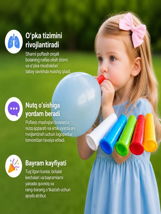 O‘pka va nafas mushaklarini mustahkamlash uchun nafas olish trenajyori