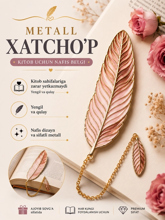 Kitob va qaydlar uchun xatcho‘plar - 