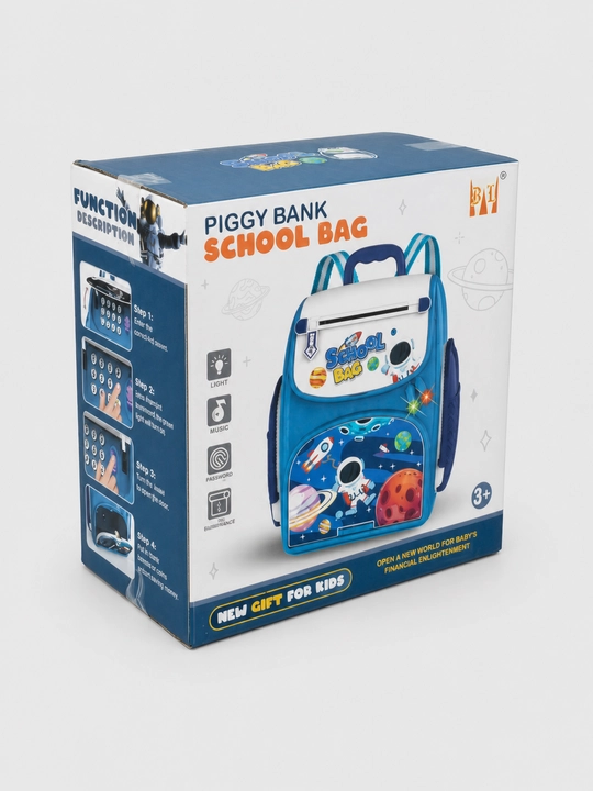 Interaktiv cho'ntagik-sumka "School Bag" parol va barmoq izi bilan, kosmos
