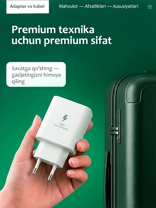 Зарядное устройство Samsung 45W, Type-C, быстрая зарядка, адаптер для телефона