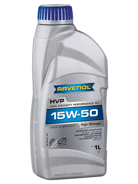 RAVENOL HVP 15W-50 yuqori yurgan avtomobillar uchun motor moyi, 1 L - 